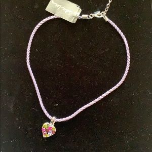 Cookie Lee crystal heart necklace
